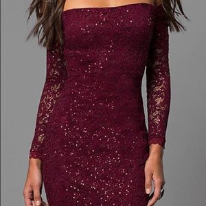 Off-the-Shoulder Short Dress with Sleeves